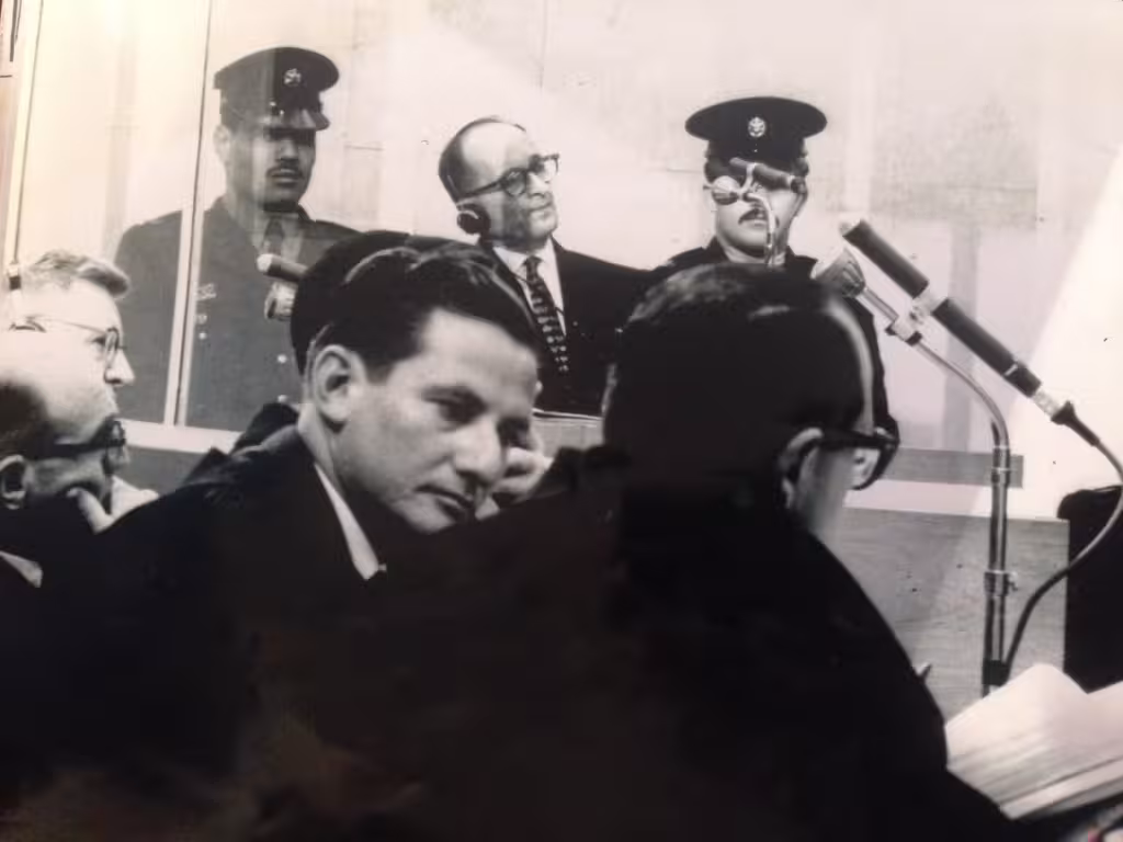 Historisches Foto aus dem Eichmann-Prozess in Jerusalem 1961